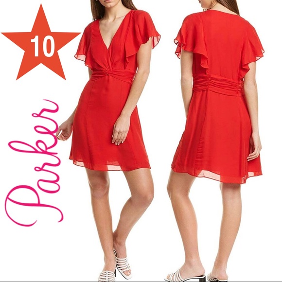 PARKER dress Red in size 10 NWT - Picture 8 of 8